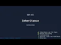 OOP - VII Inheritance