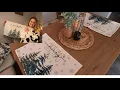 Artoid Mode Beige Pine Tree Snowflake Merry Christmas Placemats Set of 4 12x18 Inch Seasonal Winter