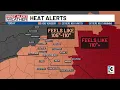 Heat wave brings 100-degree temps to Charlotte area before cooldown this weekend