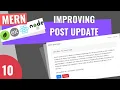 MERN Stack Tutorial 10 Improving Post Update Component and Adding Two New Actions