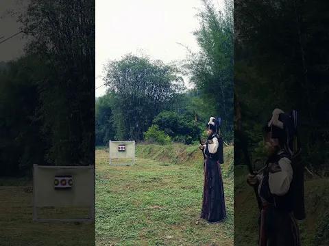 Skilled Female Archer Trying out Handmade Double Recurve Bow #bow #handmade #archery