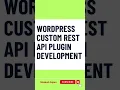 WordPress Custom REST API Plugin Development