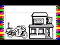 Coloring Pages for kids POLICE STATION Children Learning Fun Art w Colored Markers