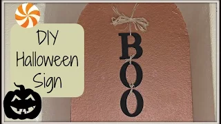Easy Halloween Decor DIY Boo Sign