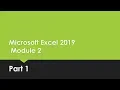 Excel Module 2 Part 1