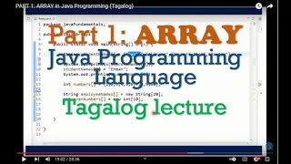 PART 1 ARRAY in Java Programming Tagalog