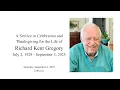 A Service in Celebration for the life of Dick Gregory