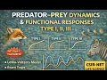 Predator Prey Dynamics Functional Responses Type I II III