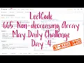 LeetCode MAY Challenge DAY 4 665 Non-decreasing Array C ENGLISH BASIC BOSS