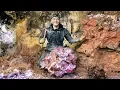 Found Rare 50 000 Amethyst Crystal While Digging at a Private Mine Unbelievable Find