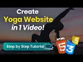 Build a beautiful and responsive Yoga Website Landing Page using HTML CSS and JavaScript