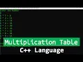 C Program to Print Multiplication Table of a Number User Input