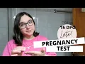Live Pregnancy Test at 15 Dpo Symptoms and late period TTC Baby 3 Cycle 24