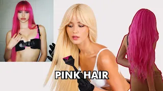 From Blonde to Adéla's Hot Pink Hair (coloring, cutting, styling)