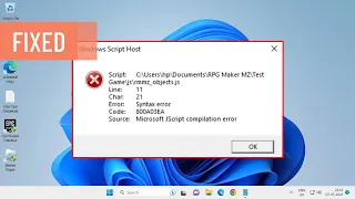 How To Fix Windows Script Host Syntax Error Code 800a03ea Microsoft Jscript Compilation Error FIXED
