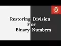 Restoring Division Algorithm with Example Computer Organization J Academy