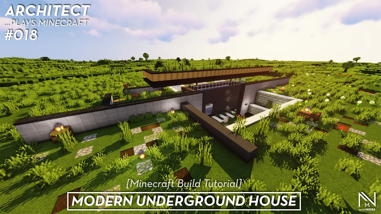 Minecraft: How to Build a Modern Underground House Tutorial