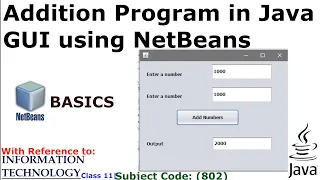 Simple Addition Program in Java GUI - NetBeans Beginners Java ARBX CodeX 2020