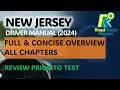 New Jersey Driver Manual - Full Overview 2024 Handbook Recap RoadReadyRecaps