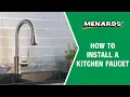 How To Install a Kitchen Faucet Menards