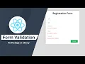 Form Validation in React JS React Form Validation