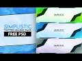 Free Twitter Header Pack Template PSD 2020 Simplistic And Minimal Banner Templates Pack