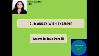 2-D Arrays with Example using literal for loop user input Arrays in Java Part III