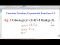 Function Notation Exponential Functions VI
