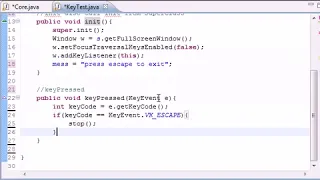 Java Game Development 29 Handling Key Events
