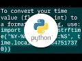 Converting Epoch time into the datetime