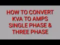 How to convert Kva to Amps