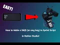 How to Make a Shift to Sprint Script in ROBLOX Studio Works With Any Key