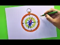 Navigation Compass Drawing how to draw compass easily step by step magnetic compass drawing