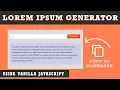 Build Lorem API Using JavaScript Mini Projects Using Async Await Fetch API Javascript