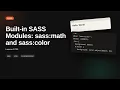 Sass - Web development basic Series Built-in SASS Modules sass math and sass color