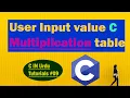 How to make User input Number Multiplication Table - C tutorial