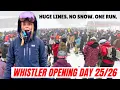 WORST EVER Opening Day? Whistler Blackcomb 25/26 - 1 Ski Run Open...