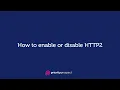 How to HTTP2