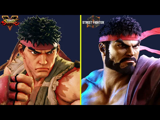 Street Fighter 6 vs Street Fighter 5 - ALL Returning Characters Models Comparison