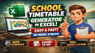 School Timetable Generator in Excel Automatic Timetable System