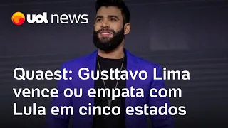 Quaest: Gusttavo Lima vence ou empata com Lula em cinco estados; presidente venceria cantor em três