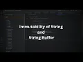 Java Immutability of String and StringBuffer Java Programming Tutorial