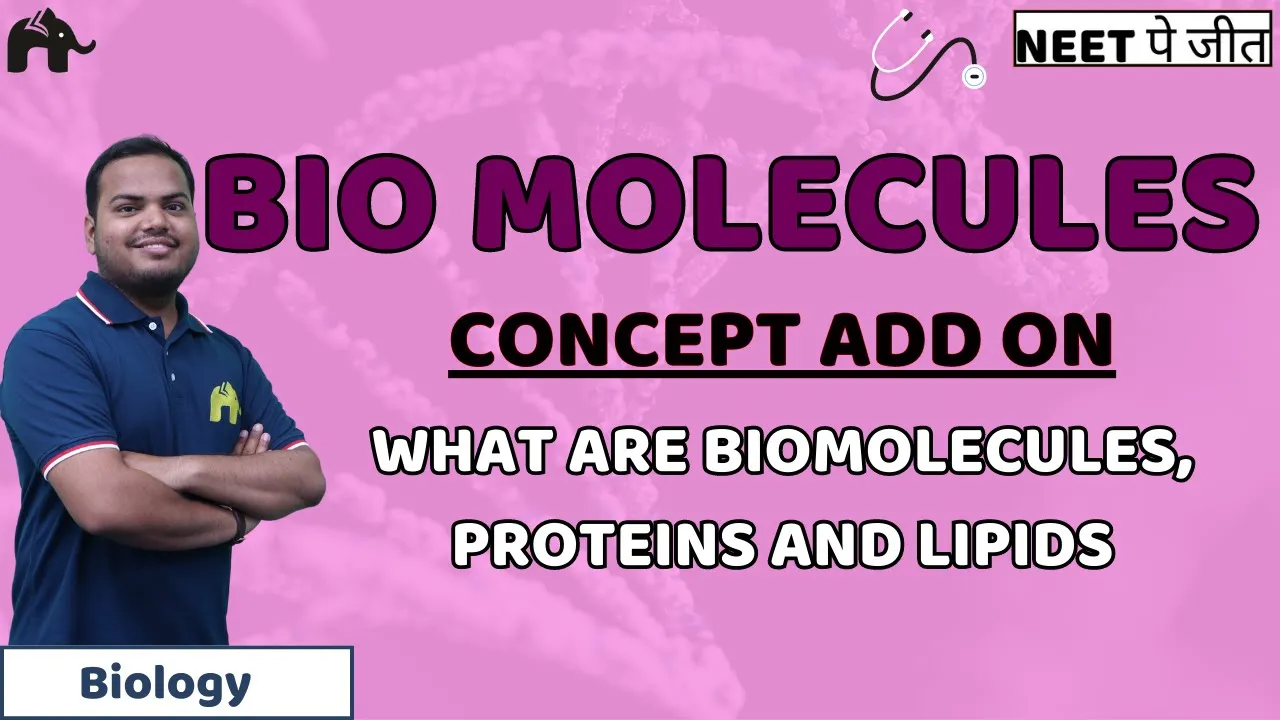 Biomolecules Class 11 Biology NEET | Biomolecules Proteins Lipids