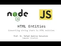 HTML Entities - Converting string chars to HTML entities