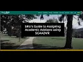 SRU s Guide to Assigning Academic Advisors