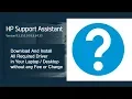 Free Download HP Support Assistant in Your PC then find Original Graphics Wifi Driver