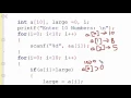 Find Largest number among 10 Numbers