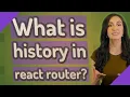 What is history in react router