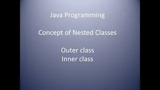 Java Programming Concept of Nested classes