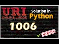 URI Solutions in Python 1006 - Average 2 Python URI Solution
